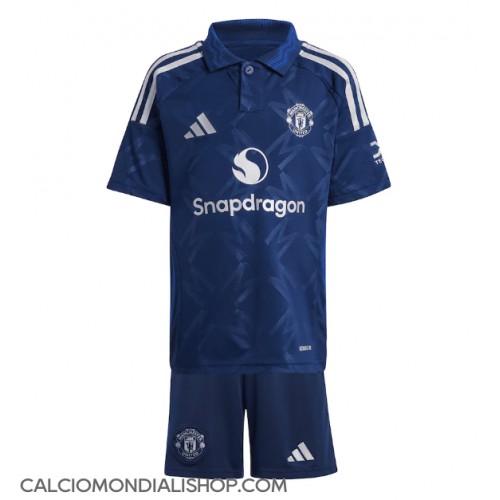 Maglie da calcio Manchester United Seconda Maglia Bambino 2024-25 Manica Corta (+ Pantaloni corti)